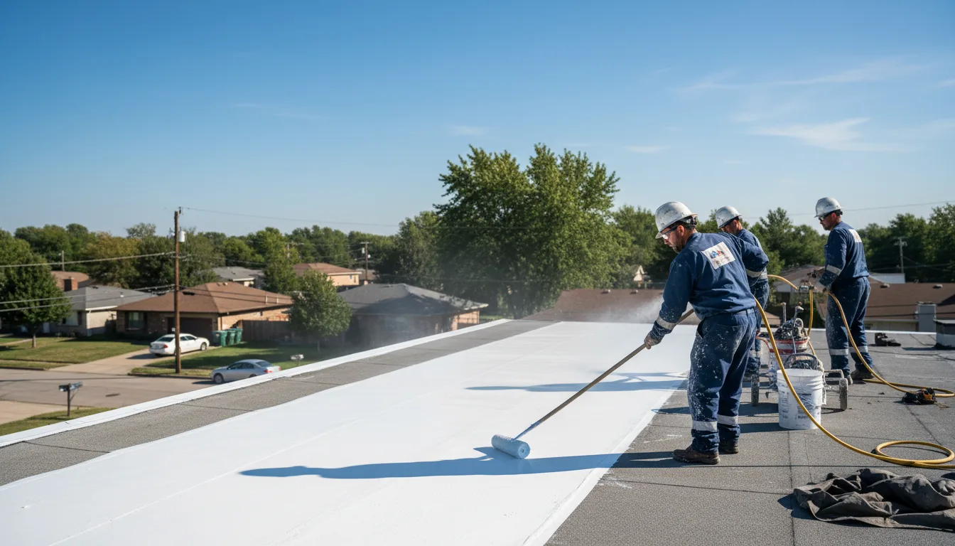 Commercial roof coating in De Soto, WI near me